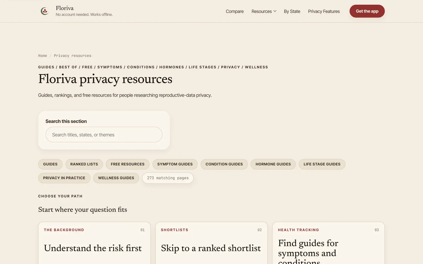 Floriva resources hub listing privacy guides, comparisons, and 273 matching pages